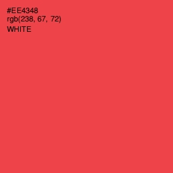 #EE4348 - Coral Red Color Image