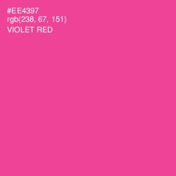 #EE4397 - Violet Red Color Image