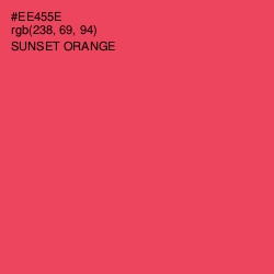 #EE455E - Sunset Orange Color Image