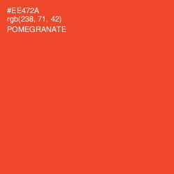 #EE472A - Pomegranate Color Image