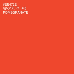 #EE472E - Pomegranate Color Image