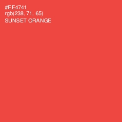 #EE4741 - Sunset Orange Color Image