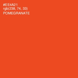#EE4A21 - Pomegranate Color Image