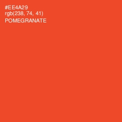 #EE4A29 - Pomegranate Color Image