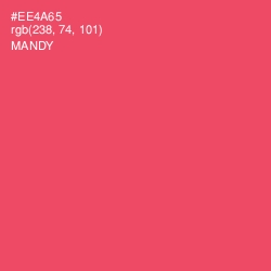 #EE4A65 - Mandy Color Image