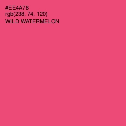 #EE4A78 - Wild Watermelon Color Image