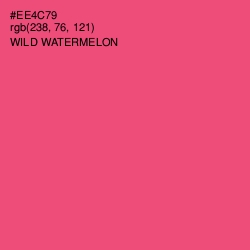 #EE4C79 - Wild Watermelon Color Image