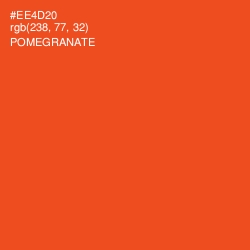 #EE4D20 - Pomegranate Color Image