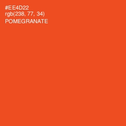 #EE4D22 - Pomegranate Color Image