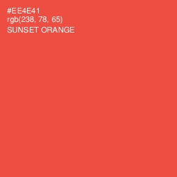 #EE4E41 - Sunset Orange Color Image