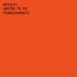 #EE4F21 - Pomegranate Color Image