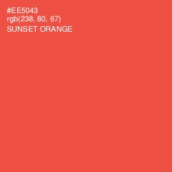 #EE5043 - Sunset Orange Color Image