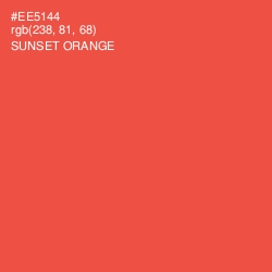 #EE5144 - Sunset Orange Color Image