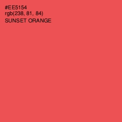 #EE5154 - Sunset Orange Color Image