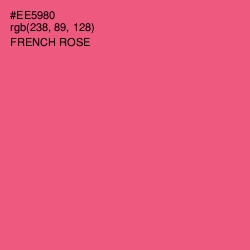 #EE5980 - French Rose Color Image