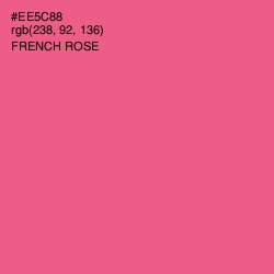 #EE5C88 - French Rose Color Image