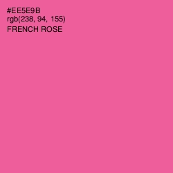 #EE5E9B - French Rose Color Image