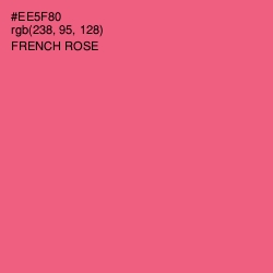 #EE5F80 - French Rose Color Image
