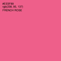 #EE5F89 - French Rose Color Image