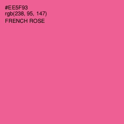 #EE5F93 - French Rose Color Image