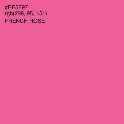 #EE5F97 - French Rose Color Image