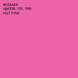 #EE64A8 - Hot Pink Color Image