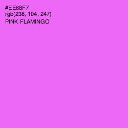 #EE68F7 - Pink Flamingo Color Image