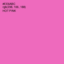 #EE6ABC - Hot Pink Color Image