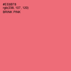 #EE6B78 - Brink Pink Color Image