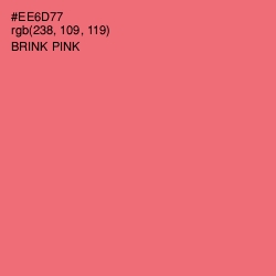 #EE6D77 - Brink Pink Color Image