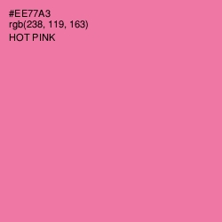 #EE77A3 - Hot Pink Color Image