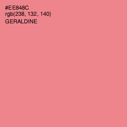 #EE848C - Geraldine Color Image