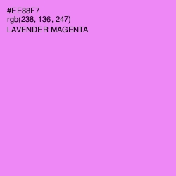 #EE88F7 - Lavender Magenta Color Image