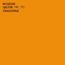 #EE8D0B - Tangerine Color Image