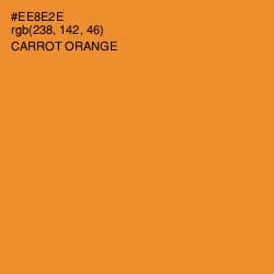 #EE8E2E - Carrot Orange Color Image