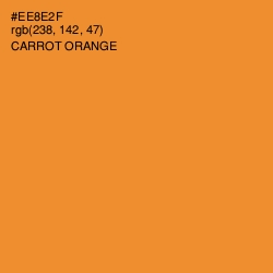 #EE8E2F - Carrot Orange Color Image