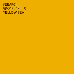 #EEAF01 - Yellow Sea Color Image