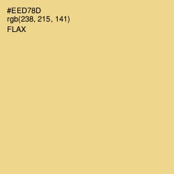 #EED78D - Flax Color Image