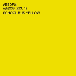 #EEDF01 - School bus Yellow Color Image