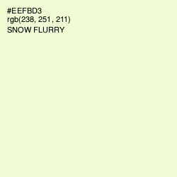 #EEFBD3 - Snow Flurry Color Image