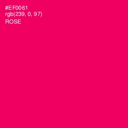 #EF0061 - Rose Color Image