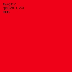 #EF0117 - Red Color Image
