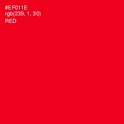#EF011E - Red Color Image