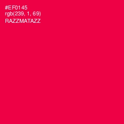 #EF0145 - Razzmatazz Color Image