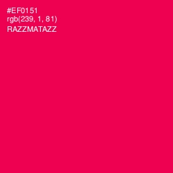 #EF0151 - Razzmatazz Color Image