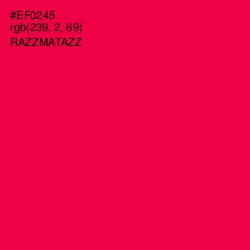 #EF0245 - Razzmatazz Color Image