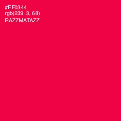 #EF0344 - Razzmatazz Color Image