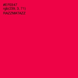 #EF0347 - Razzmatazz Color Image