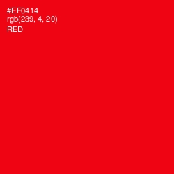 #EF0414 - Red Color Image