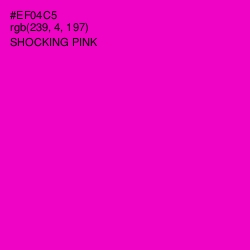 #EF04C5 - Shocking Pink Color Image